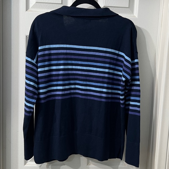 L.L. Bean Striped Collared Knit Sweater – NWT – Size Large - Picture 3 of 3
